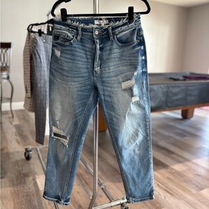 KanCan Boyfriendend Distressed Jeans Size 28 Loose Fit